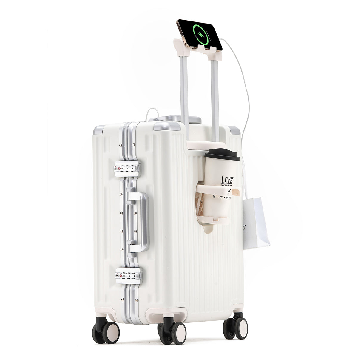 SMART SERIES LARGE SUITCASE WHITE