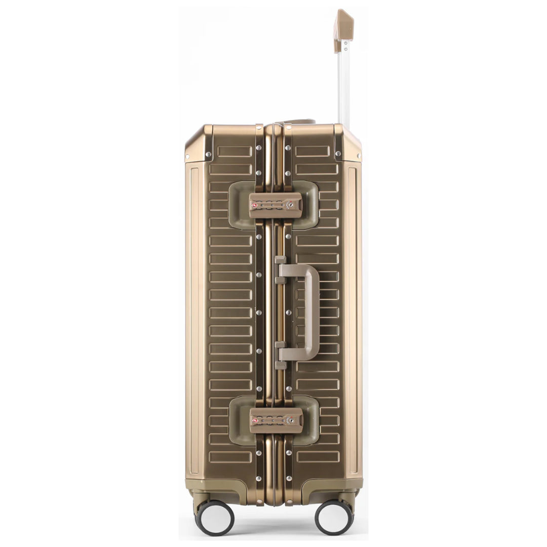 ALUMINUM CARRY-ON SUITCASE CHAMPAGNE