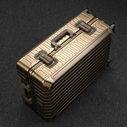 ALUMINUM CARRY-ON SUITCASE CHAMPAGNE