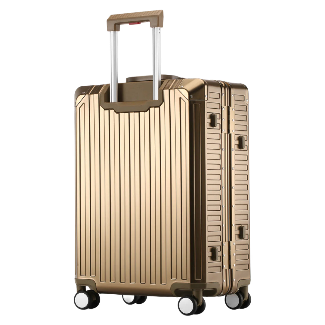 ALUMINUM CARRY-ON SUITCASE CHAMPAGNE