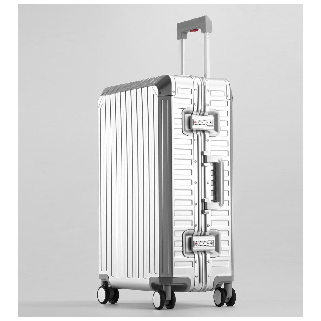 ALUMINUM LARGE SUITCASE SILVER