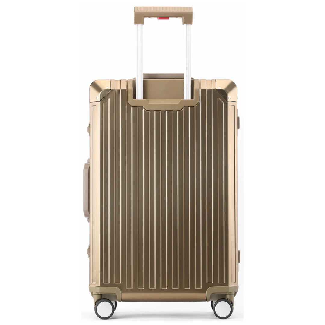ALUMINUM CARRY-ON SUITCASE CHAMPAGNE