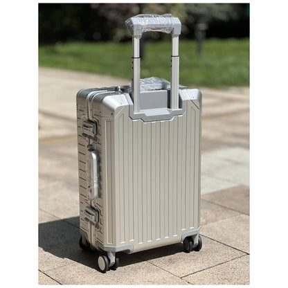 ALUMINUM LARGE SUITCASE SILVER