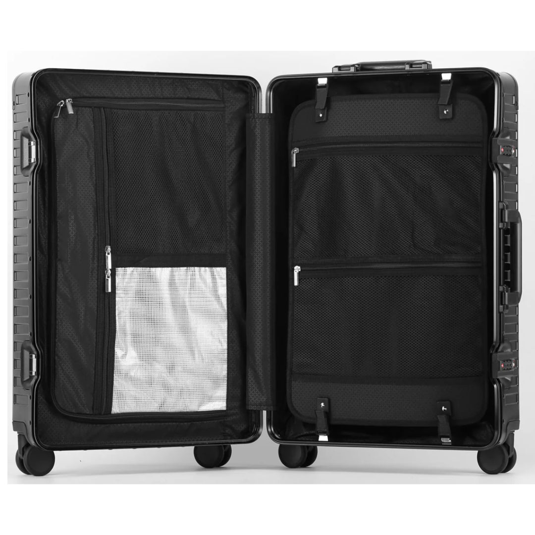 ALUMINUM CARRY-ON SUITCASE CHAMPAGNE