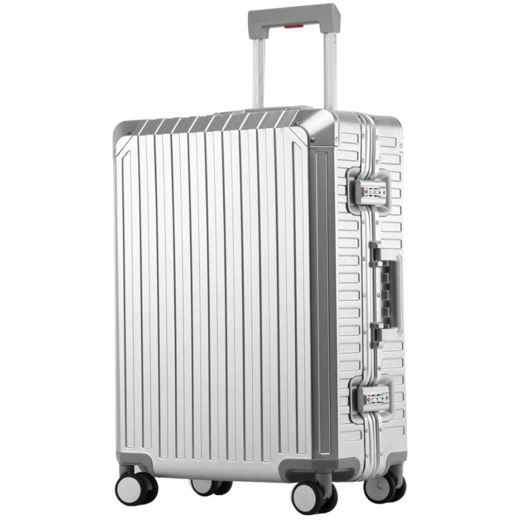 ALUMINUM LARGE SUITCASE SILVER