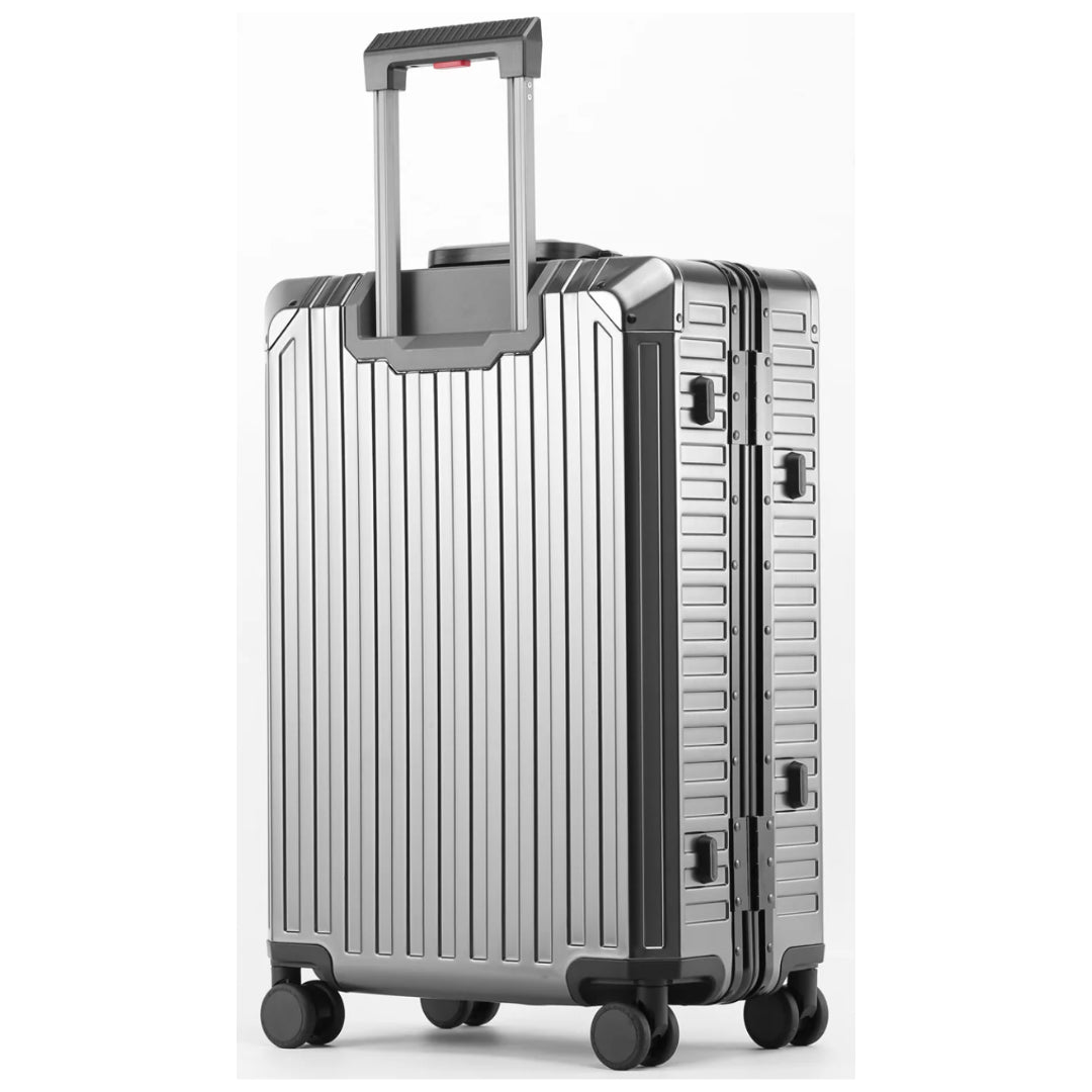 ALUMINUM LARGE SUITCASE SILVER