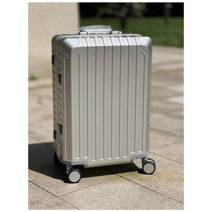 ALUMINUM LARGE SUITCASE SILVER